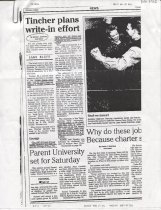 Tincher Plans Write-in Effort